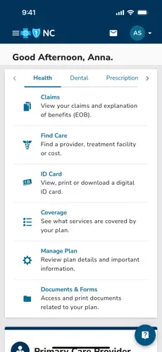 Blue Cross and Blue Shield App Preview Blue Cross and Blue Shield App Preview